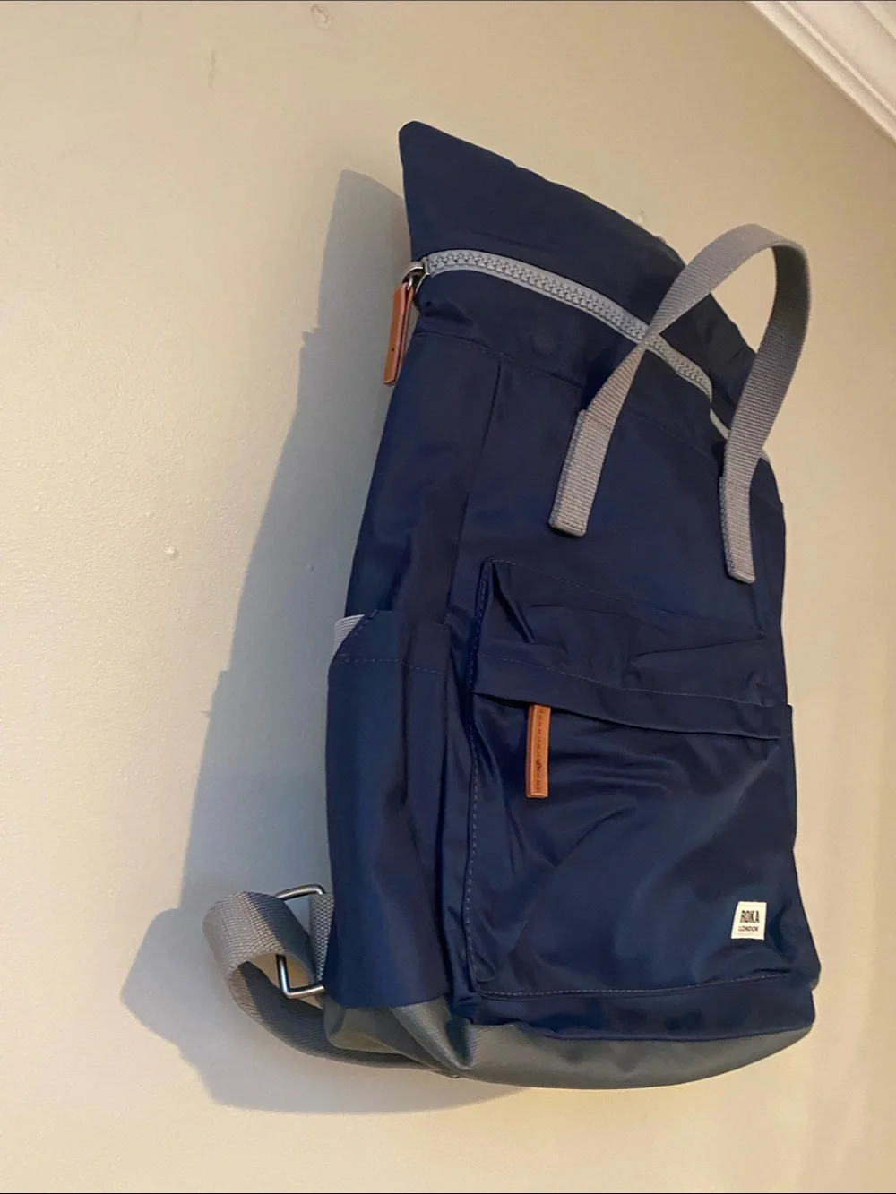 Roka London Canfield Roll Top Backpack in Midnight